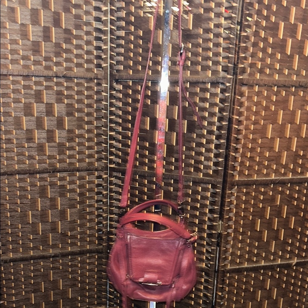 KOOBA Elegant Burgundy, wine, berry, Leather Crossbody Bag